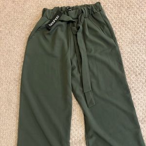 Army green culottes